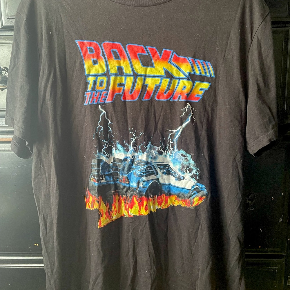 VINTAGE. Back to the Future Black T-Shirt